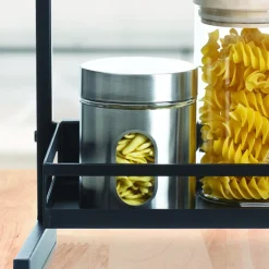 5five Bocal verre et métal 1,25L, Noir