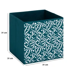 5five Boite de rangement 31x31 cm, Bleu pétrole