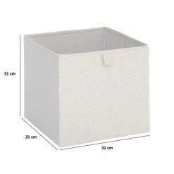 5five Boite de rangement 31x31 cm, Blanc