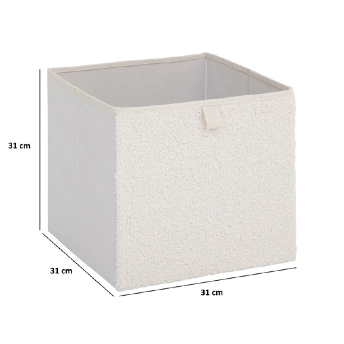 5five Boite de rangement 31x31 cm, Blanc