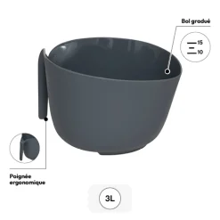 5five Bol à mixer avec graduactions, 3L