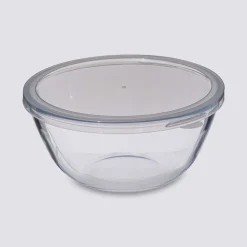 5five Bol à mixer 23cm avec couvercle, Verre
