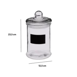 5five Bonbonnière en verre avec ardoise 1,2L