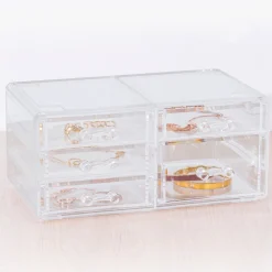 5five Boîte à bijoux 5 tiroirs, Transparent