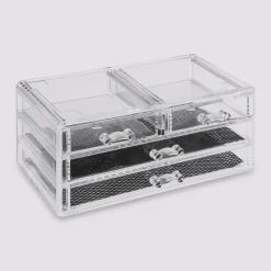 5five Boîte à bijoux 4 tiroirs, Transparent