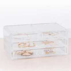 5five Boîte à bijoux 4 tiroirs, Transparent