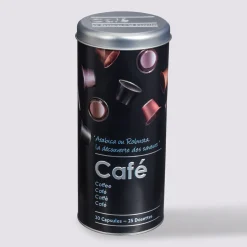 5five Boîte à café capsules métal, Noir