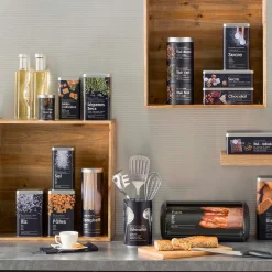 5five Boîte à café capsules métal, Noir