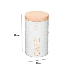 5five Boîte à café métal 500g, Blanc