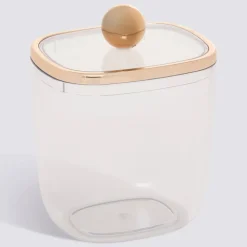 5five Boîte à cotons et cotons-tiges, L.8,9 cm, Transparent