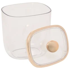 5five Boîte à cotons et cotons-tiges, L.8,9 cm, Transparent