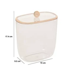 5five Boîte à cotons et cotons-tiges, L.15 cm, Transparent