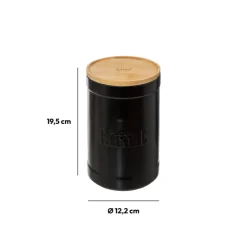 5five Boîte à farine, Céramique noir