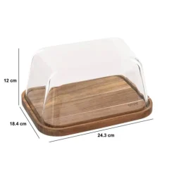 5five Boîte à fromage, socle acacia