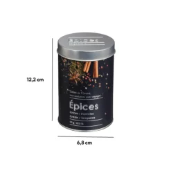 5five Boîte à épices 60g métal, Noir