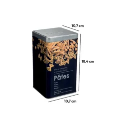 5five Boîte à pâtes 500g métal, Noir