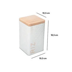5five Boîte à riz en métal, Blanc