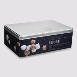 5five Boîte à sucre morceaux métal, Noir