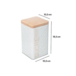 5five Boîte à sucre poudre métal, Blanc