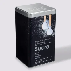 5five Boîte à sucre poudre métal, Noir