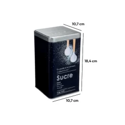 5five Boîte à sucre poudre métal, Noir