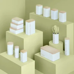 5five Boîte à thé vrac métal, Blanc