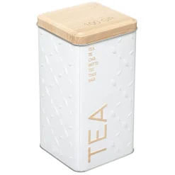 5five Boîte à thé vrac métal, Blanc