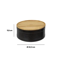 5five Boîte biscuits, Céramique noir