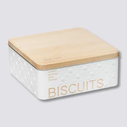 5five Boîte biscuits métal, Blanc
