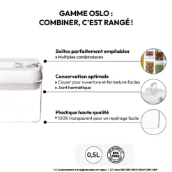 5five Boîte carrée hermétique 0,5L