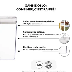 5five Boîte carrée hermétique 1,2L