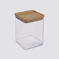 5five Boîte de conservation carrée couvercle bambou, 1L