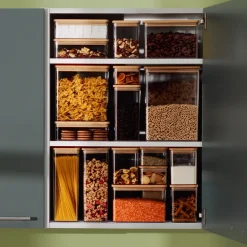 5five Boîte de conservation carrée couvercle bambou, 1L