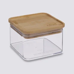 5five Boîte de conservation carrée couvercle bambou, 0,5L