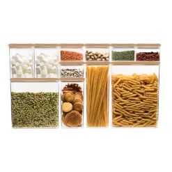 5five Boîte de conservation carrée couvercle bambou, 2L