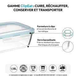 5five Boîte de conservation verre 1,18L