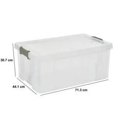 5five Boîte de rangement, 68L, Transparent