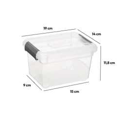 5five Boîte en plastique transparente 1,8L