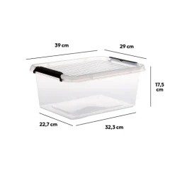 5five Boîte en plastique transparente 12,5L
