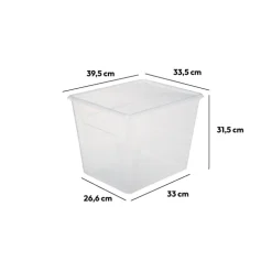 5five Boîte en plastique transparente 30L