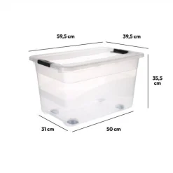 5five Boîte en plastique transparente 52L