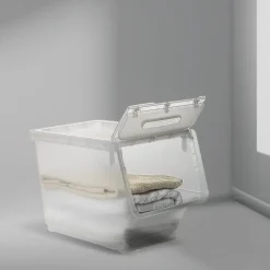 5five Boîte en plastique transparente à ouverture frontale 34L