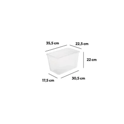 5five Boîte en plastique transparente 12,2L