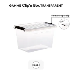 5five Boîte en plastique transparente 6,5L