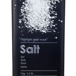 5five Boîte sel 1kg métal, Noir