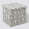 5five Boîte tissu 31x31cm, Gris avec motifs
