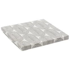 5five Boîte tissu 31x31cm, Gris avec motifs