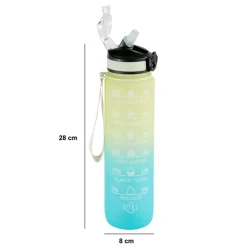 5five Bouteille avec paille en silicone intégrée - 1L