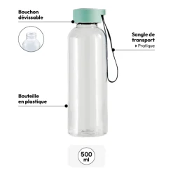 5five Bouteille, inox et plastique - 0,5L