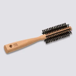 5five Brosse à cheveux ronde bois, Poils de sanglier